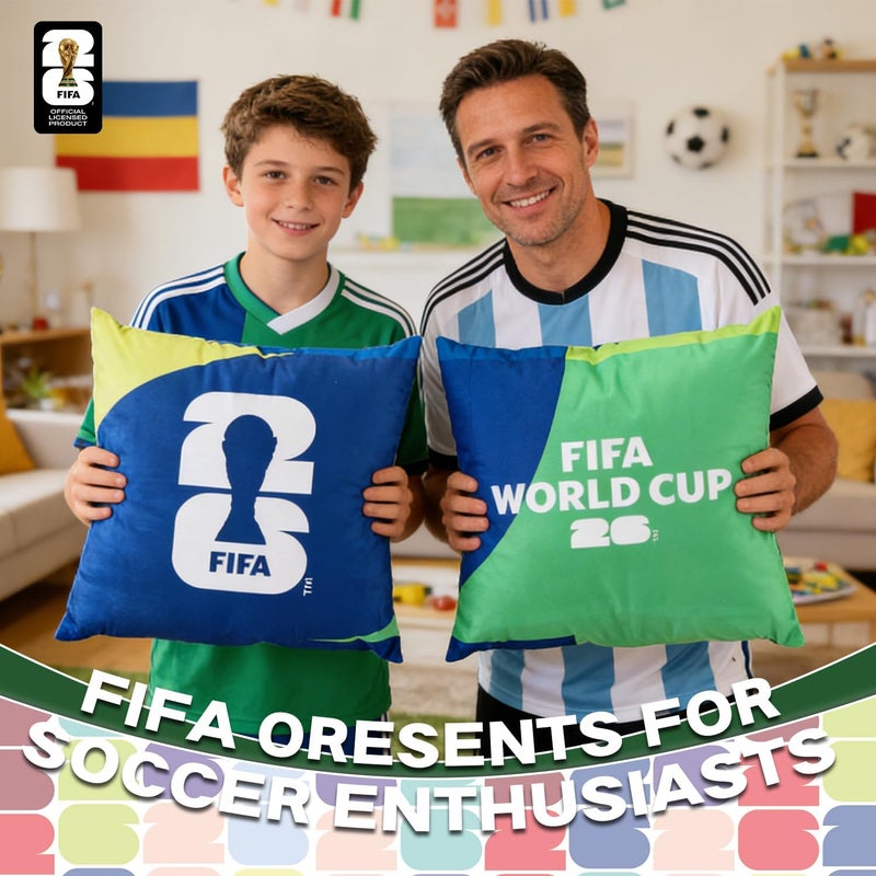 MESUCA FIFA World Cup Plush Cushion Pillow, 15.7x15.7 Inch, Soccer Room Decor (FIFA-B) - Image 5