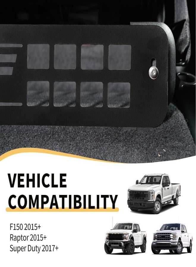 MAXDOM LLC وحدة تخزين أسفل المقعد من ماكس دوم تناسب سيارات فورد F150 سوبر كرو كاب وكرو كاب (2015-2024)، وسيارات فورد F250 وF350 وF450 وF550 ذات الأربعة أبواب كاملة الحجم (أسود، لوحة فولاذية) (2017-2024). - Image 2