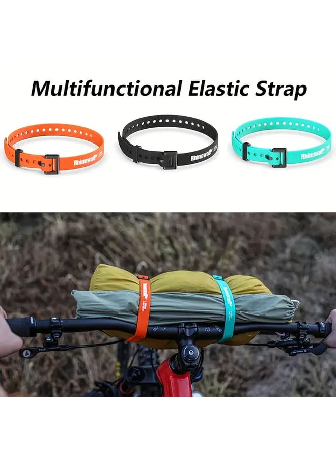Orange Adjustable Silicone Securing Straps Quick Release for Bike Motorcycle Luggage - Image 2
