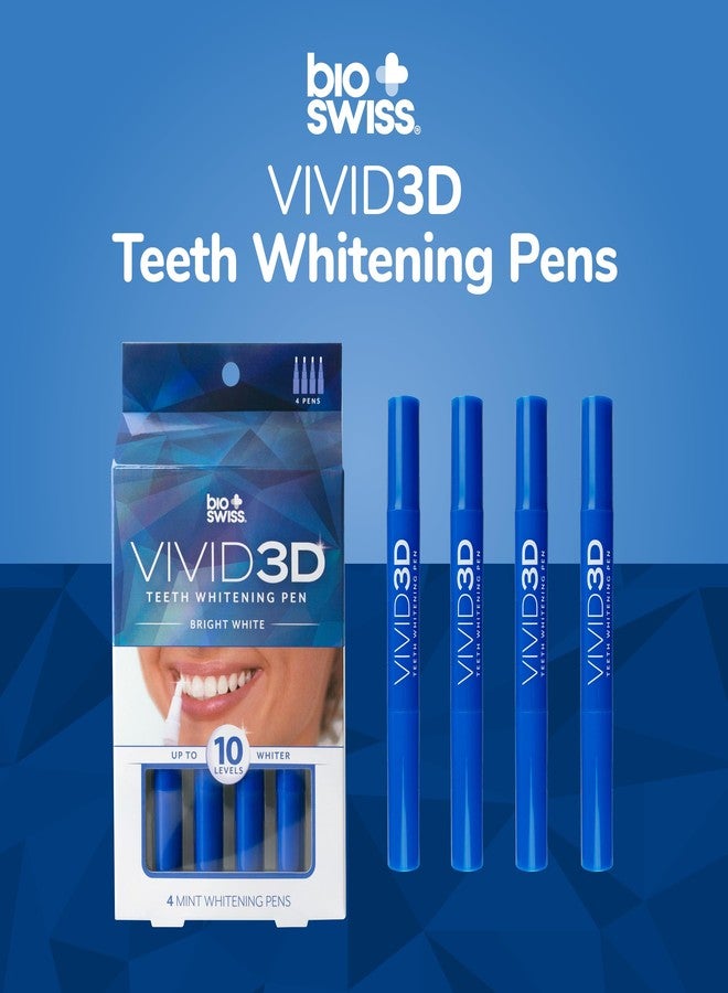 BioSwiss Teeth Whitening Pen Set, Optic Bright Ultra White Mint Tooth Whitener Pens, 4 Pack - Image 3