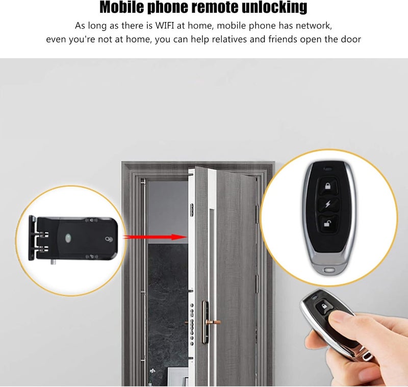 كلاراكو قفل باب إلكتروني بدون مفتاح قفل ذكي قفل إلكتروني غير مرئي بدون مفتاح أمان منزلي جهاز تحكم عن بعد مزلاج - Image 4