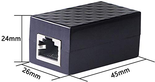 CERRXIAN Ethernet Surge Protector RJ45 Coupler Female to Female Network Surge Protector Outdoor Arrester Protection Device Extension Adapter2Pack - Image 3