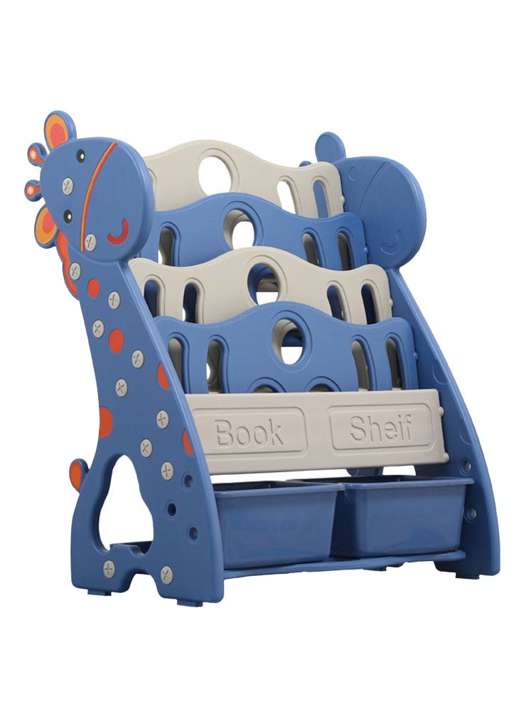 Perfii Kids Bookshelf Toddler 4-Tier Book Organizer Rack Children's Bookcase Display Stand and Toy Storage Cabinet - Image 1