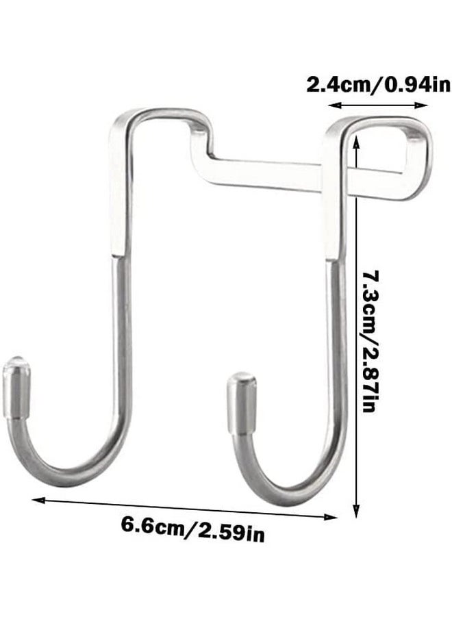 MosQuick Mosquick 2 Pieces Over Cabinet Hook,Multi-Use Hooks,Drawer Hanger Hook Double S Shaped,Heavy Duty Hooks, Kitchen,Closet, ,Wardrobe Door,Drawer,Cabinet Door To Hang Bags,Towels,Key - Stainless Steel  - Image 3