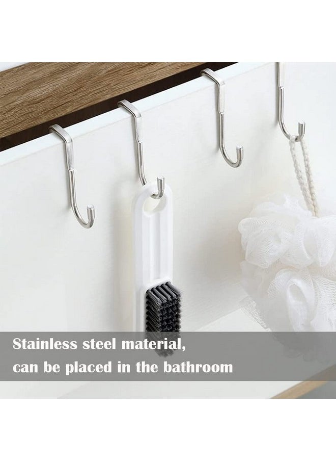 MosQuick Mosquick 2 Pieces Over Cabinet Hook,Multi-Use Hooks,Drawer Hanger Hook Double S Shaped,Heavy Duty Hooks, Kitchen,Closet, ,Wardrobe Door,Drawer,Cabinet Door To Hang Bags,Towels,Key - Stainless Steel  - Image 5