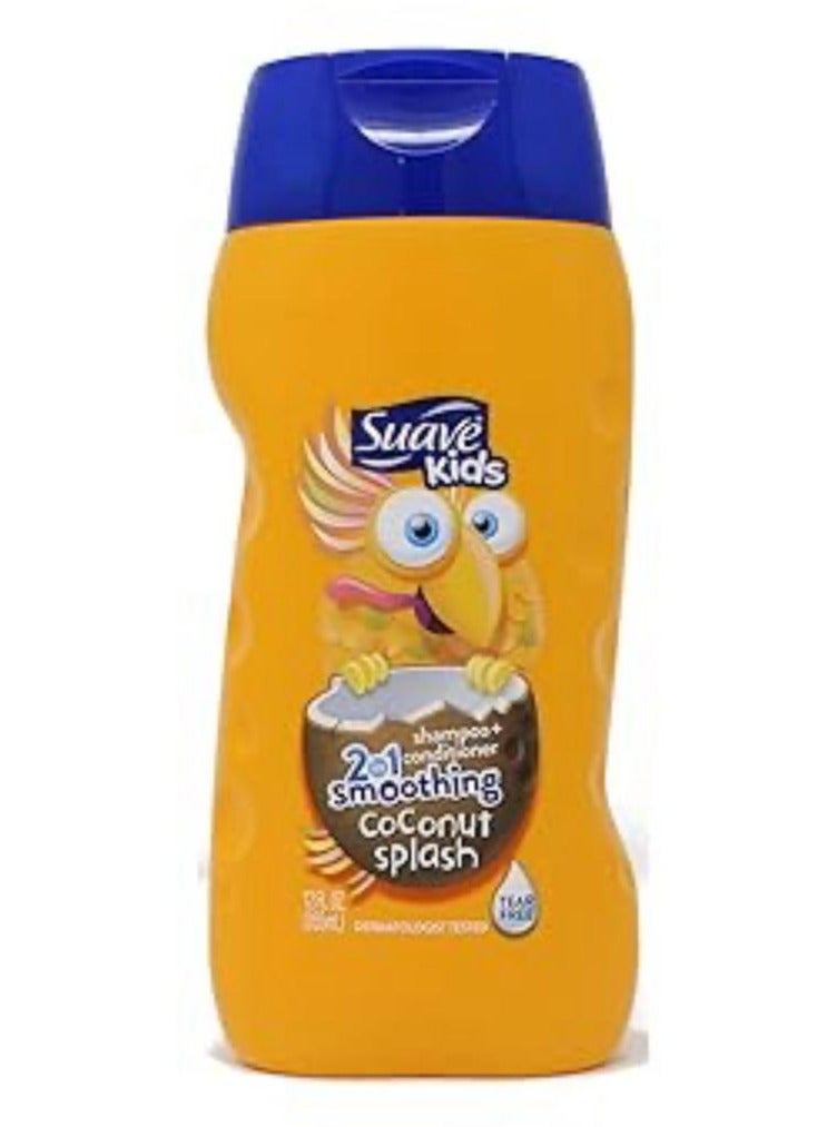 Suave Kids 2 in 1 Shampoo & Conditioner Smoothing Coconut Splash 355ml