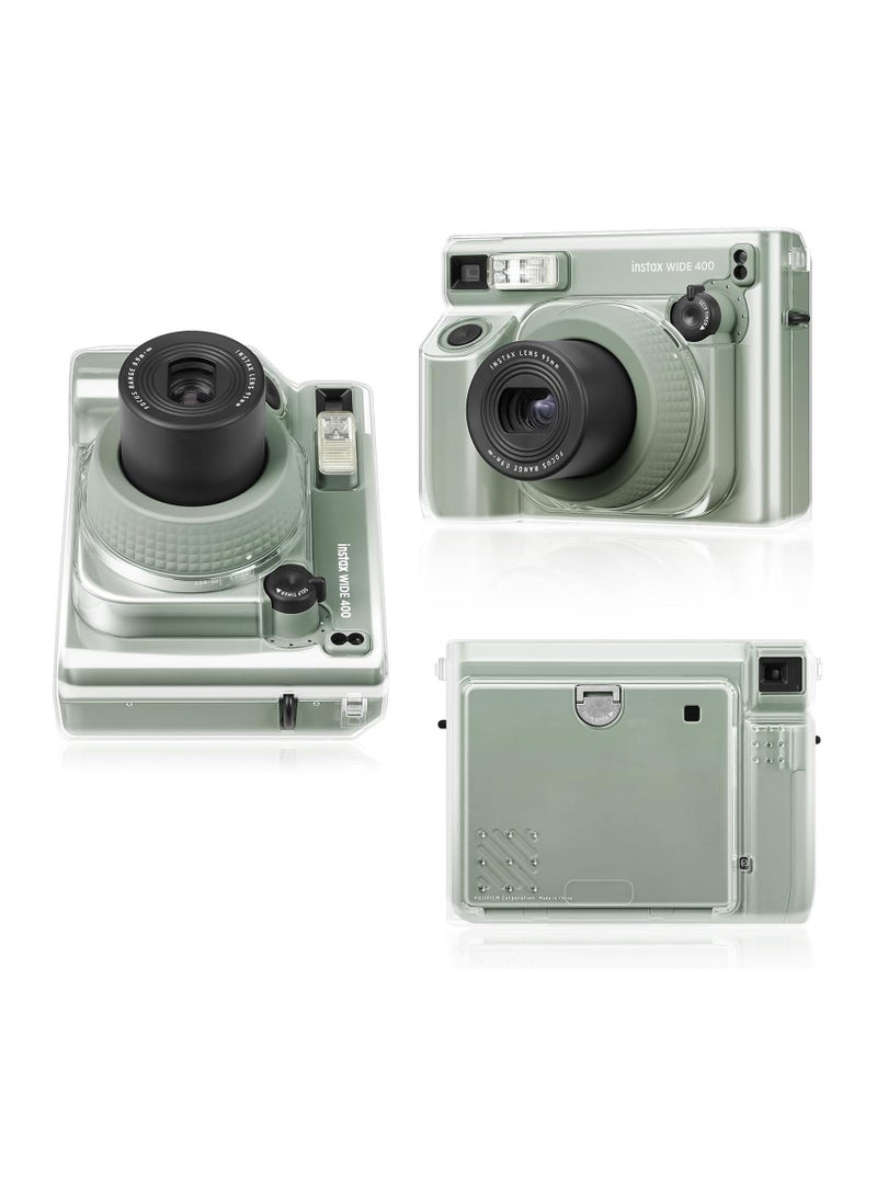 Fujifilm Instax Wide 400 Instant Camera Clear Case, Crystal Hard Case Camera Case with Upgraded Photo Film Bag and Detachable Rainbow Tape, PVC Camera Case - Image 3