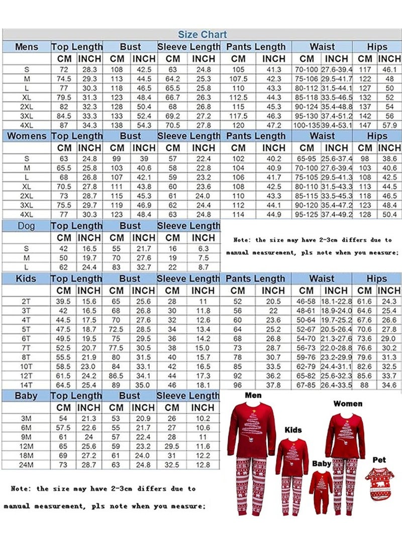 TAPIT Christmas Family Matching Pajamas Classical Nightwear Sleepwear Sets Long Sleeve Pjs for for Adults Kids and Baby Holiday Xmas Sleepwear Set (Kids Unisex) - Image 4