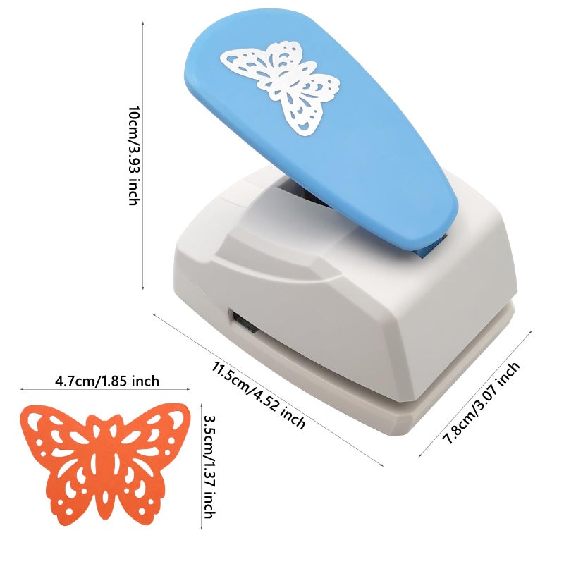 Ismosm Craft Punch 1-7/8'' Butterfly Punch Butterfly Shapes Paper Cutter Puncher for Crafting on Card Stock, Various Paper Types, Vinyl Sticker (Non-Toy, Not for Children) - Image 3
