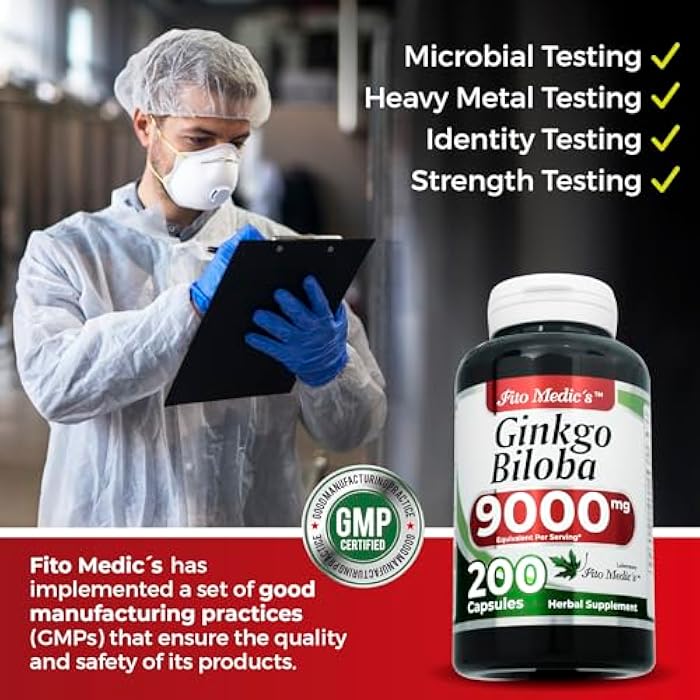 FITO MEDIC'S Ginkgo Biloba | Ginkgo biloba Herb Leaf Capsules | 200 Capsules | Concentrated Extract | Highly Absorbable Herbal Supplement - Image 5