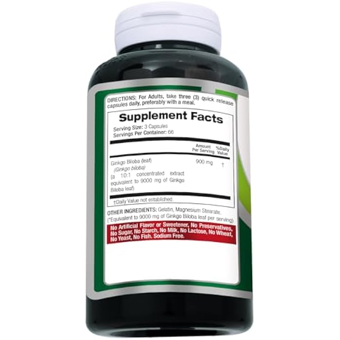 FITO MEDIC'S Ginkgo Biloba | Ginkgo biloba Herb Leaf Capsules | 200 Capsules | Concentrated Extract | Highly Absorbable Herbal Supplement - Image 3