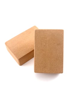 Teuuea 2 PCS Yoga Cork Block, High Density Non-Slip Natural Cork Yoga Brick, Eco-Friendly Supportive Exercise Accessory, Stability Balance for Yoga Pilates Stretching Toning Workouts, 22.5*14.7*7.5CM  - Image 1