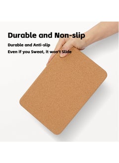 Teuuea 2 PCS Yoga Cork Block, High Density Non-Slip Natural Cork Yoga Brick, Eco-Friendly Supportive Exercise Accessory, Stability Balance for Yoga Pilates Stretching Toning Workouts, 22.5*14.7*7.5CM  - Image 3