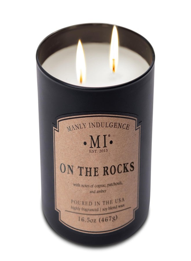 Manly Indulgence On The Rocks Scented Candles for Men, 2 Wick, 16.5 oz, Premium Soy Blend Wax, 60H Burn, Candles for Home Scented - Made in The USA - Image 3
