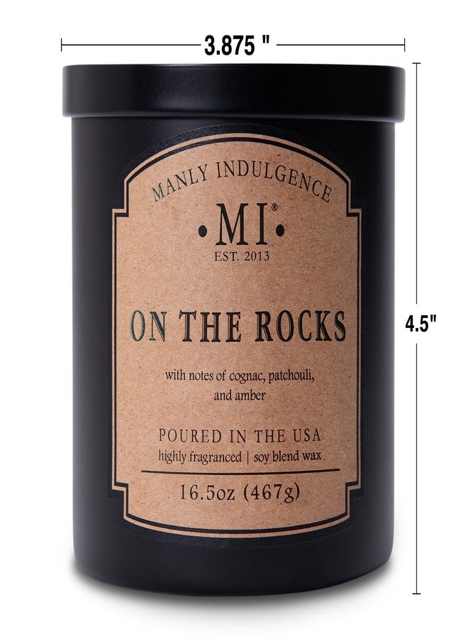 Manly Indulgence On The Rocks Scented Candles for Men, 2 Wick, 16.5 oz, Premium Soy Blend Wax, 60H Burn, Candles for Home Scented - Made in The USA - Image 4