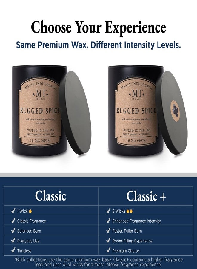 Manly Indulgence On The Rocks Scented Candles for Men, 2 Wick, 16.5 oz, Premium Soy Blend Wax, 60H Burn, Candles for Home Scented - Made in The USA - Image 5