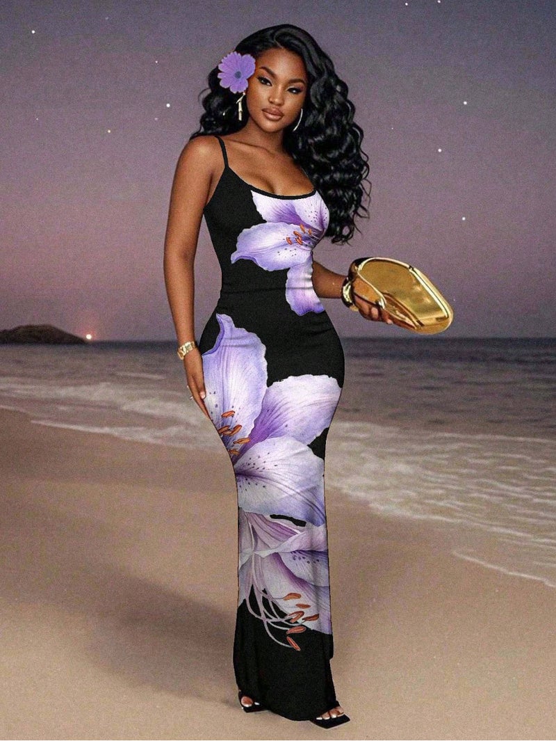 Sexy Printed Sleeveless Summer Beach Dress for Women - Image 5