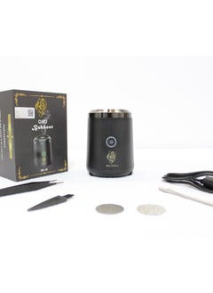 Oud Bukhoor INCENSEIR 100% Original Mini Chargeable Electric Bukhoor,Small Bukhoor Burner Resin Burner Office & Home Decor Arabia Incense/Bukhoor Burner Black  - Image 3