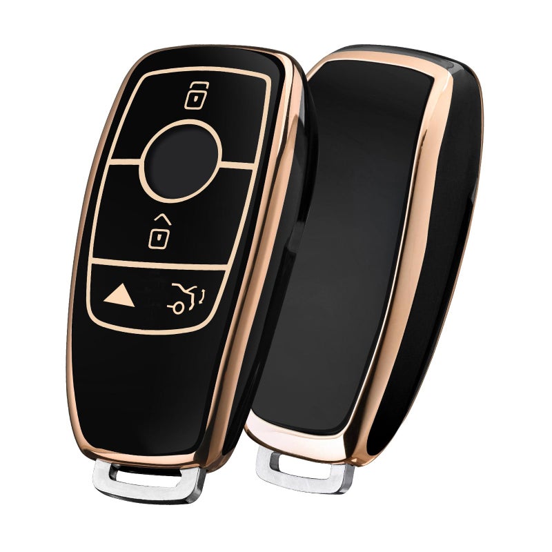 ELOHEI for Mercedes Benz Key Fob Cover Premium Soft 360 Degree Full Protection Key Case Accessories for Mercedes Benz E S C G A Class