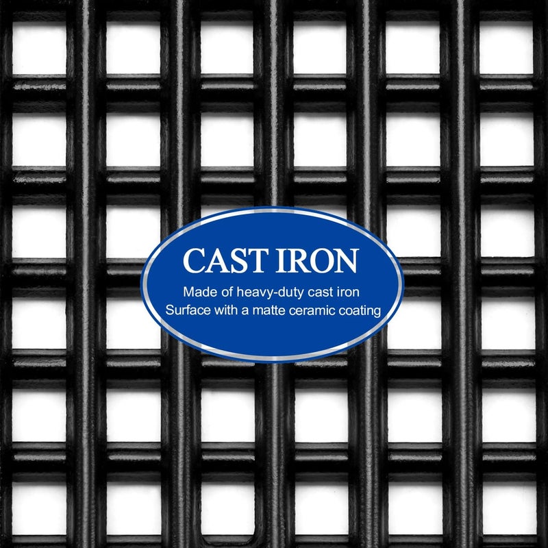 GGC 15 Inch Grill Grates Replacement for Broil King 9453-54, 9453-57, 9453-64, 9865-54, 9453-67, Broil-Mate, Silver Chef, Sterling Gas Grill, Set of 2 Cast Iron Cooking Grid Grates(15" x 12 3/4" Each) - Image 3