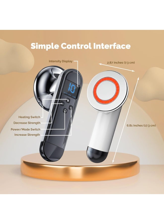 FDTY Body Sculpting Cellulite Massager Machine - Fat & Skin Tightening Anti-Cellulite Device with Red Light Therapy - Home Electric Cellulite Remover for Abdominal Waist Belly Arm Leg - Image 3