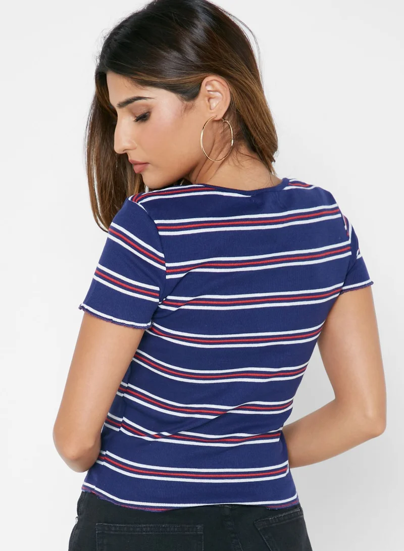 BRAVE SOUL Stripe T-Shirt