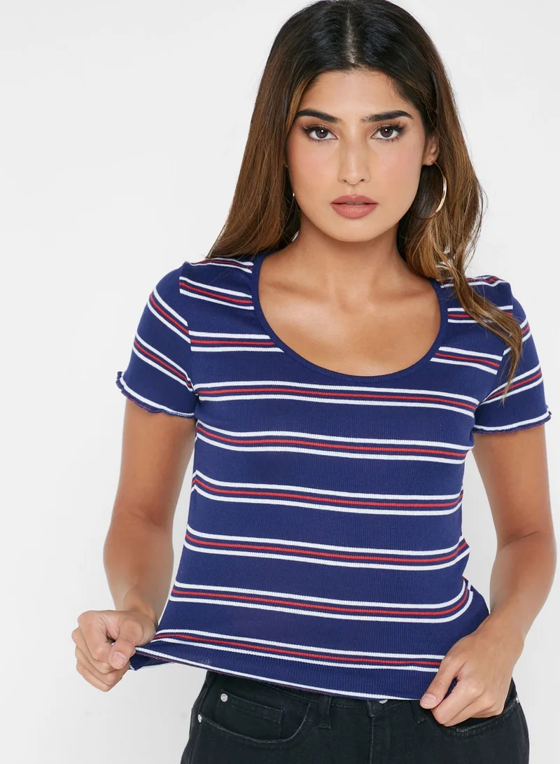 BRAVE SOUL Stripe T-Shirt