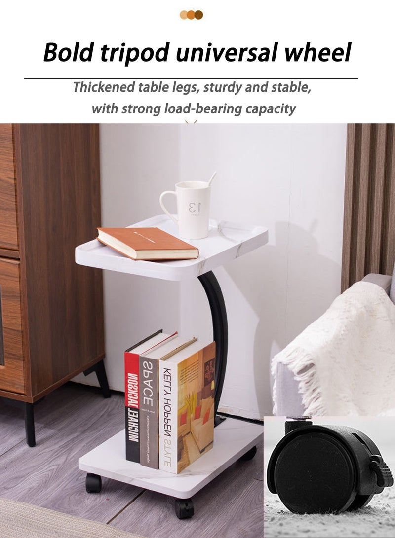 EqiEch Coffee Table, Double-Layer Storage Table Removable Waterproof Square Table Sofa Table Small Footprint Simple Style Environmentally Friendly Material Suitable For Living Room Bedroom Cafe - Image 5