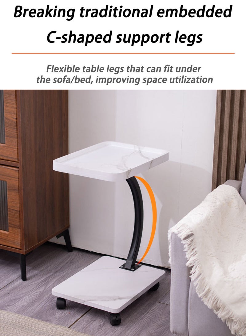 EqiEch Coffee Table, Double-Layer Storage Table Removable Waterproof Square Table Sofa Table Small Footprint Simple Style Environmentally Friendly Material Suitable For Living Room Bedroom Cafe - Image 3