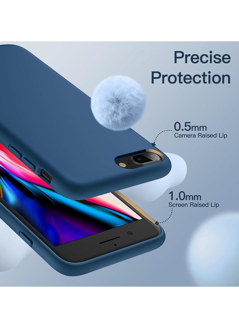 LEDIN - Silicone Case for iPhone 7 Plus, iPhone 8 Plus, 5.5 Inch, Silky-Soft Touch Full-Body Protective Case, Shockproof Cover with Microfiber Lining - Image 1