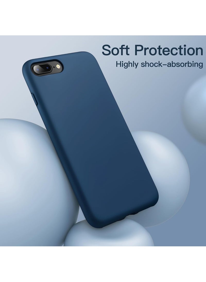 LEDIN - Silicone Case for iPhone 7 Plus, iPhone 8 Plus, 5.5 Inch, Silky-Soft Touch Full-Body Protective Case, Shockproof Cover with Microfiber Lining - Image 1