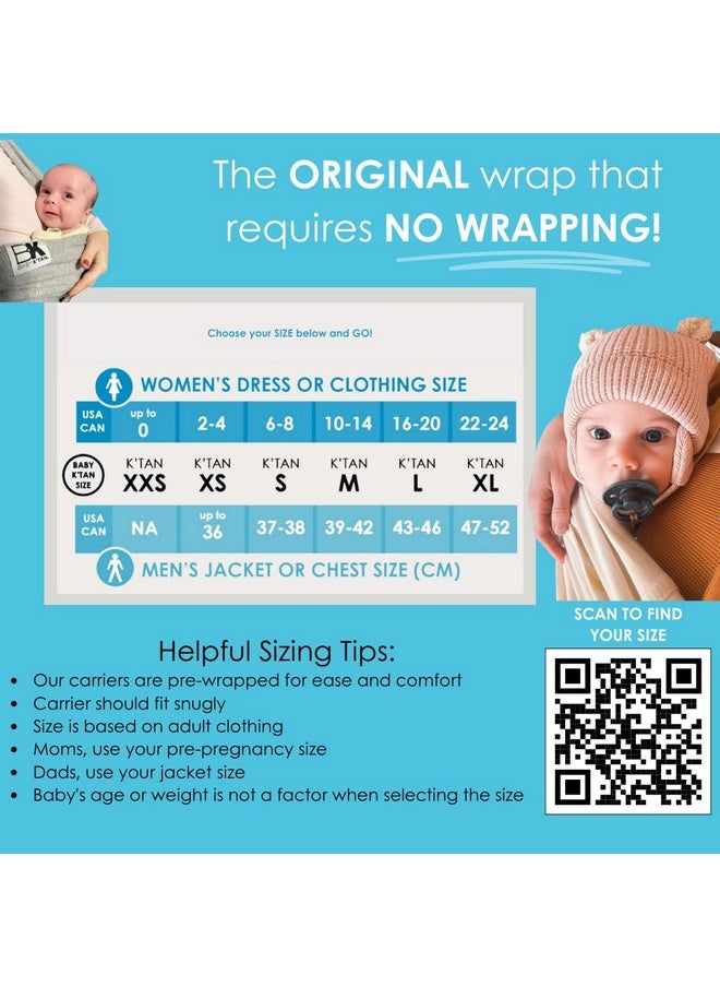 Baby K'tan Original Baby K'tan Baby Carrier: #1 Easy Pre-Wrapped, Soft, Slip-On, No Rings, No Buckles | 5 in 1 Baby Sling Gift | The Best Hands Free Infant Wrap For Newborn to Toddler up to 35lb (See Size Chart)  - Image 2