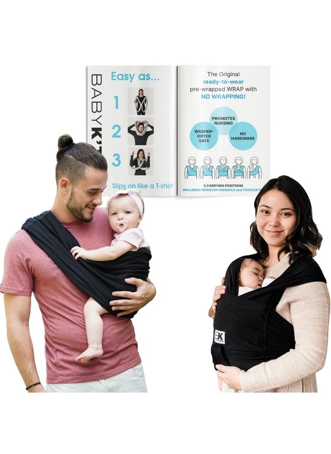 Baby K'tan Original Baby K'tan Baby Carrier: #1 Easy Pre-Wrapped, Soft, Slip-On, No Rings, No Buckles | 5 in 1 Baby Sling Gift | The Best Hands Free Infant Wrap For Newborn to Toddler up to 35lb (See Size Chart)  - Image 1