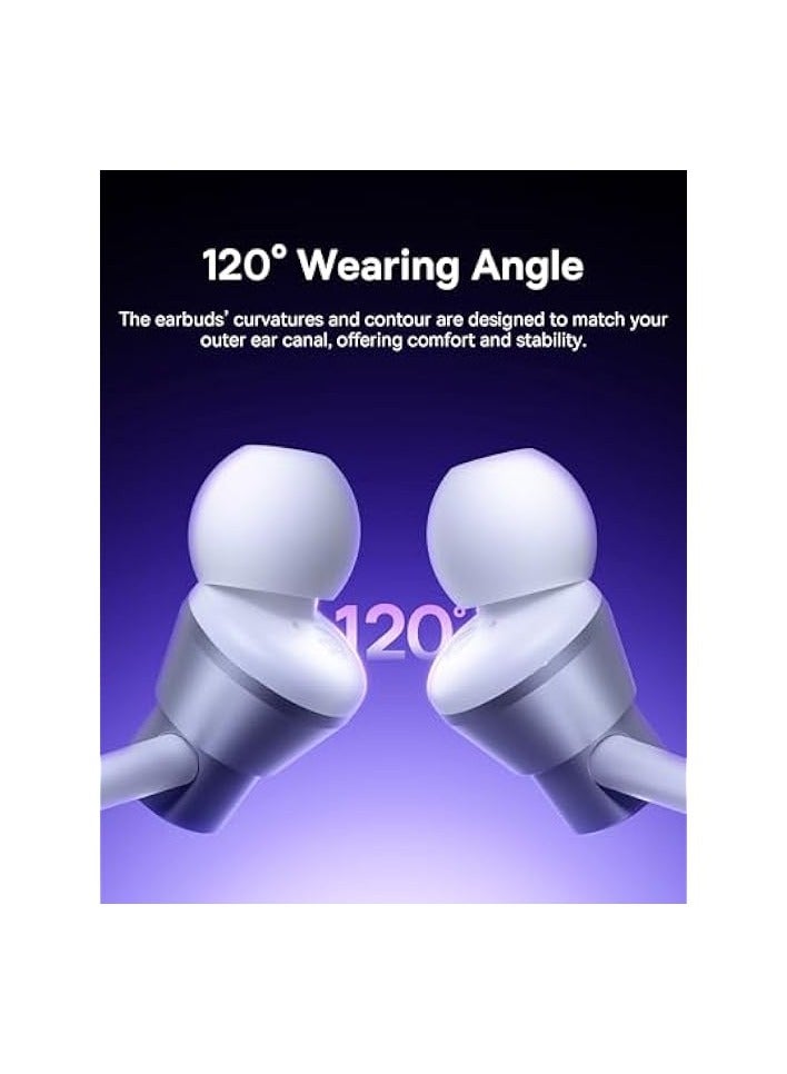 بروماس سماعة رأس USB C، سماعات أذن سلكية مع ميكروفون، سماعات رأس من النوع C داخل الأذن لهاتف iPhone 15 Pro Max وiPad Pro/Air وMacBook Pro/Air وSamsung S24 Ultra وRedmi Note 13 والمزيد (Encok CZ11) - أبيض - Image 4