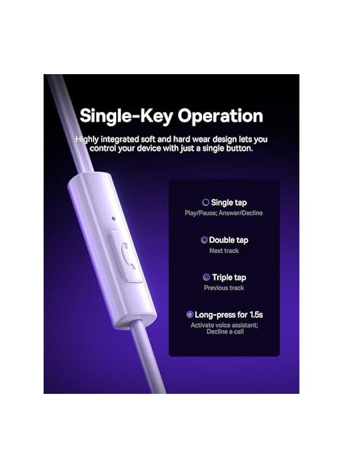 بروماس سماعة رأس USB C، سماعات أذن سلكية مع ميكروفون، سماعات رأس من النوع C داخل الأذن لهاتف iPhone 15 Pro Max وiPad Pro/Air وMacBook Pro/Air وSamsung S24 Ultra وRedmi Note 13 والمزيد (Encok CZ11) - أبيض - Image 5