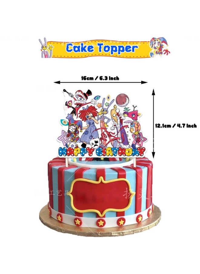Birthday Party Balloon Decoration THE AMAZING DIGITAL CIRCUS，Happy Birthday Banner,Cake Topper,Baby Shower Birthday Bachelorette Party Backdrop  - Image 3