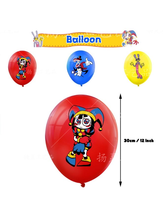 Birthday Party Balloon Decoration THE AMAZING DIGITAL CIRCUS，Happy Birthday Banner,Cake Topper,Baby Shower Birthday Bachelorette Party Backdrop  - Image 5