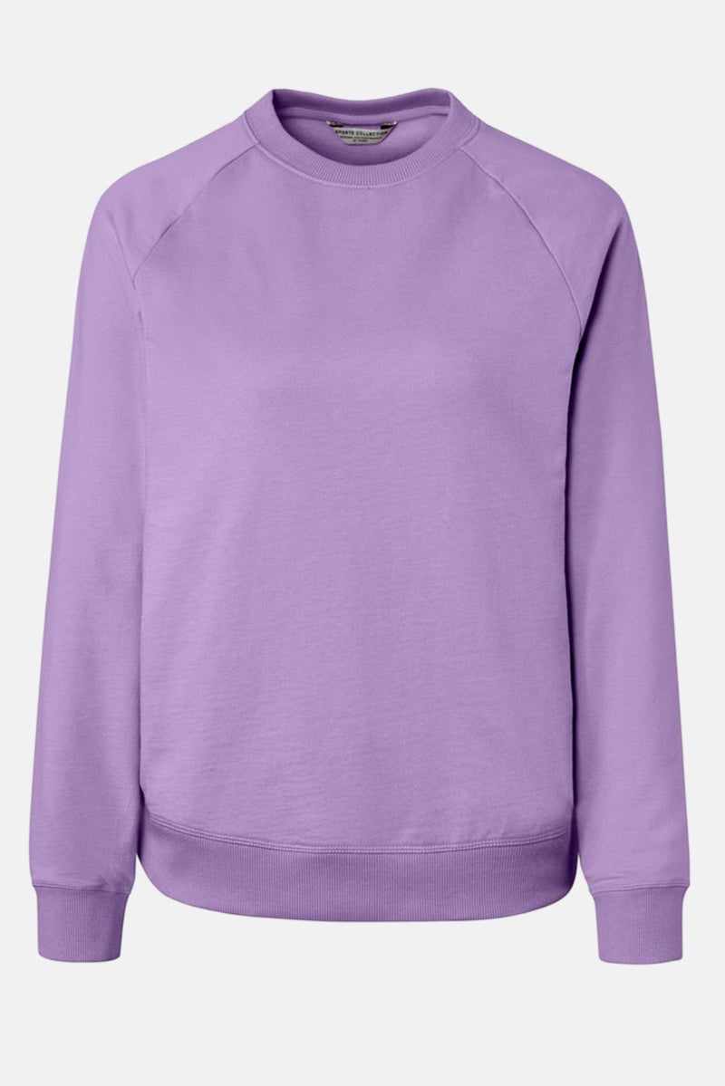 Tchibo Women Sportswear Fit Plain Yoga Sweatshirts, Purple  - Image 2