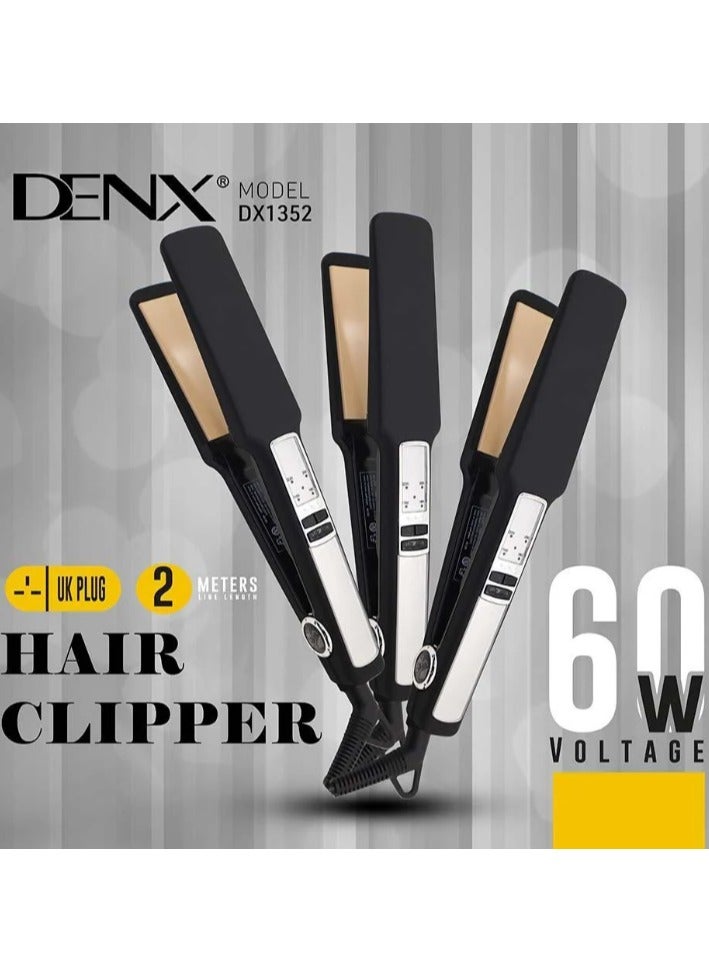 Denx Hair Straightener Iron for straightening and straightening hair with 4 temperatures for home and salon use DX1352 - Image 3