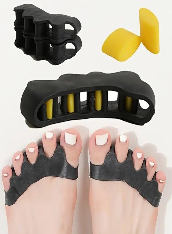 MVM Enterprise Foot Finger Separator Adjustable Soft Gel Toe Separators for Women & Men, Big Toe Spacers, Toe Cushion Pads for Daily Use Wearing Adjustable Toe Splitter for pain relife separator(8 pcs) - Image 1