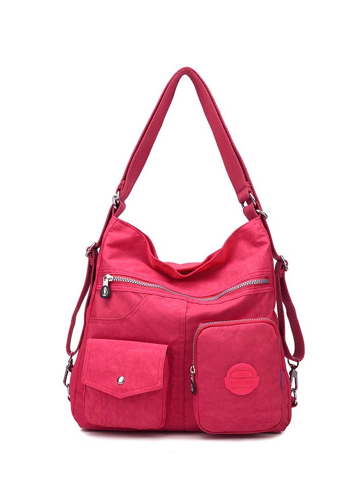 Multipurpose Hobo Purse for Women with Antitheft RFID, Waterproof Nylon Crossbody Bag Shoulder Handbag, Convertible Backpack  - Image 1
