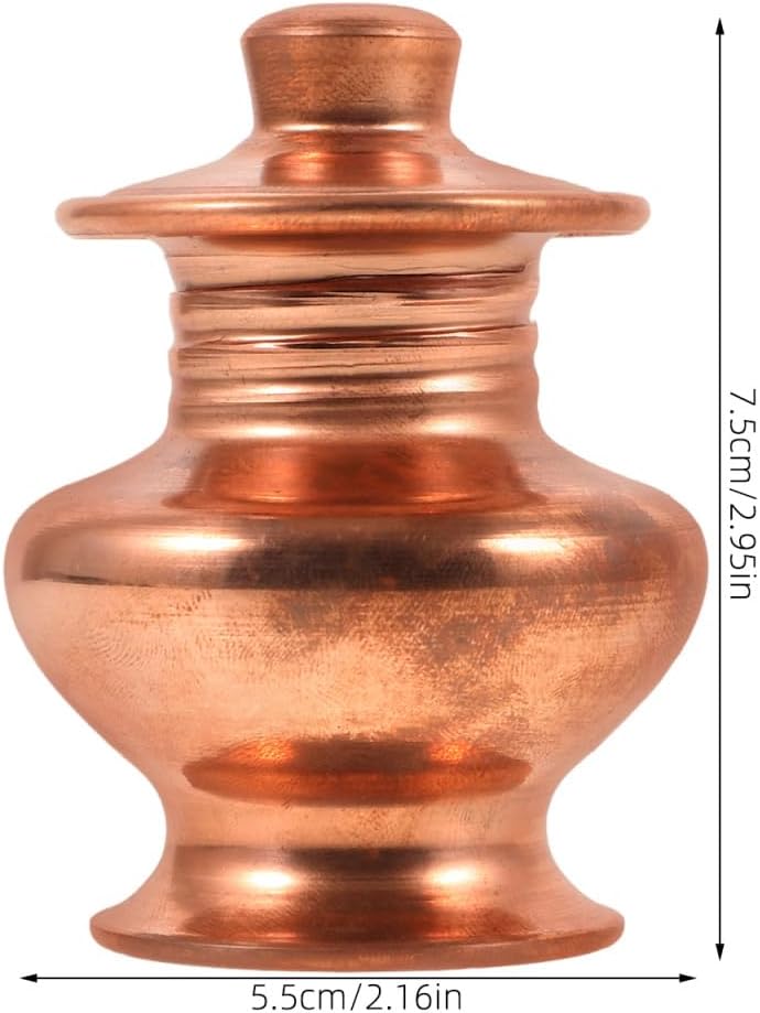 Luxshiny Buddhist Water Offering Cup Copper Offering Cup Buddha Offering Cups Bottle Chinese Offering Cups Buddhism Buddha Worship Cups Bowl Meditation Tea Cup - Image 2