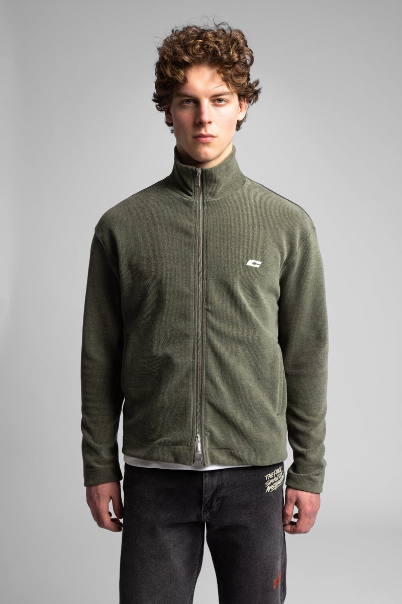 Catch High-neck Zip-up Ribbed Sweatshirt - Image 3