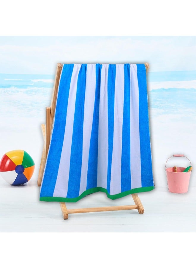 BYFT Jacquard Beach Towel (86x162 cm) 390 Gsm Cool Stripe Yarn Dyed Cotton-Set of 1 - Image 1