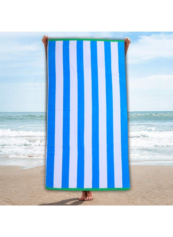 BYFT Jacquard Beach Towel (86x162 cm) 390 Gsm Cool Stripe Yarn Dyed Cotton-Set of 1 - Image 4