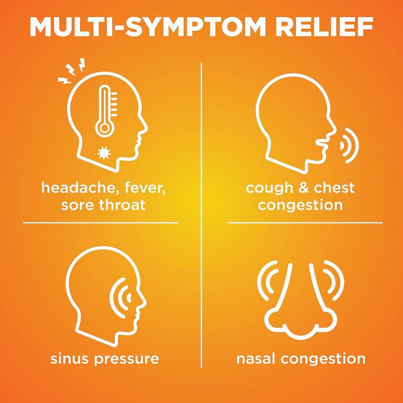 CARE Severe Daytime Cold and Flu Maximum Strength Liquid Cold Medicine NonDrowsy MultiSymptom Relief for Adults and Children Age 6 and Over Original 12 fl oz Pack of 1 - Image 2