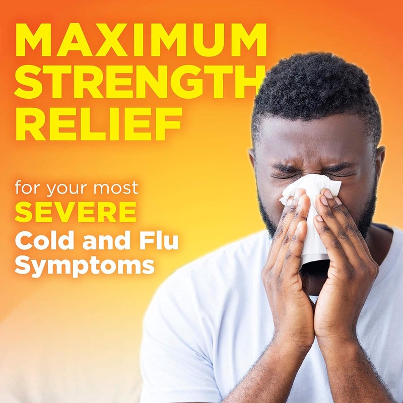 CARE Severe Daytime Cold and Flu Maximum Strength Liquid Cold Medicine NonDrowsy MultiSymptom Relief for Adults and Children Age 6 and Over Original 12 fl oz Pack of 1 - Image 4