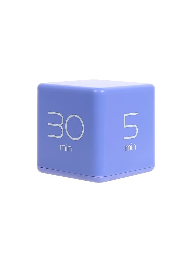 mooas Cube Timer (Violet), Timers Cube Flip Block Timers Productivity Gravity Sensor Time Management for Kids ADHD Classroom Kitchen Desk Workout Cooking Study 5, 10, 20, 30 min Timer Setting - Image 1
