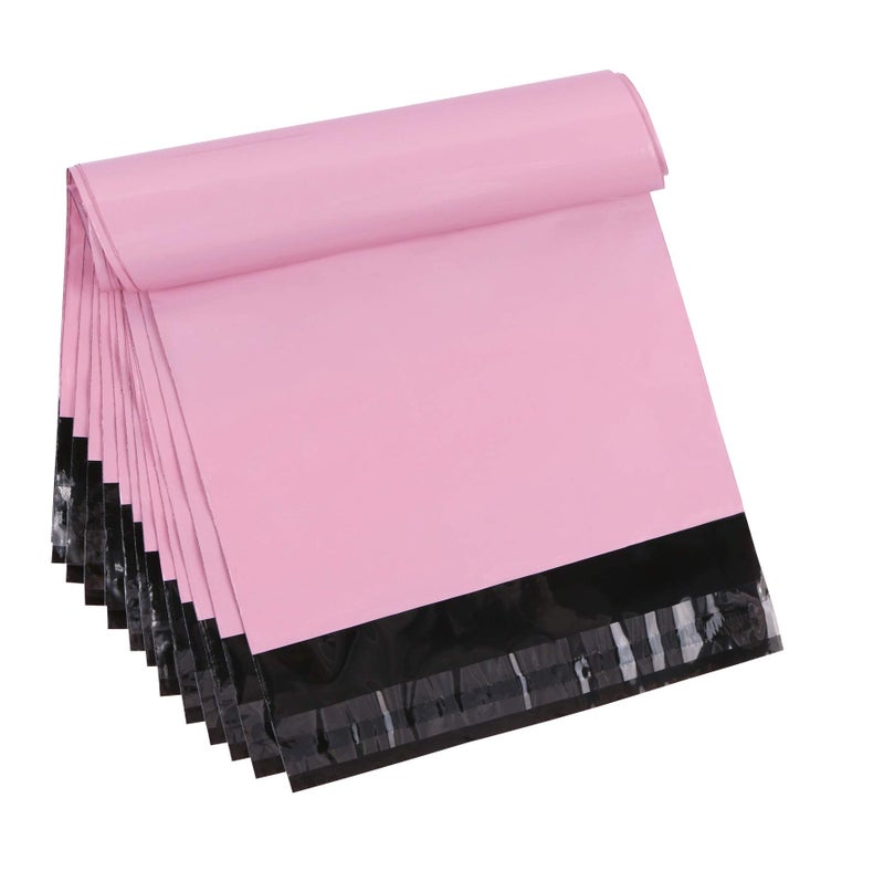 Teqooza 10 x 13.6 inch Pink Poly Mailer Envelopes Shipping Bags with Self Adhesive Strip, Waterproof and Tear-Proof Postal Bags, Pack of 30 - Image 1