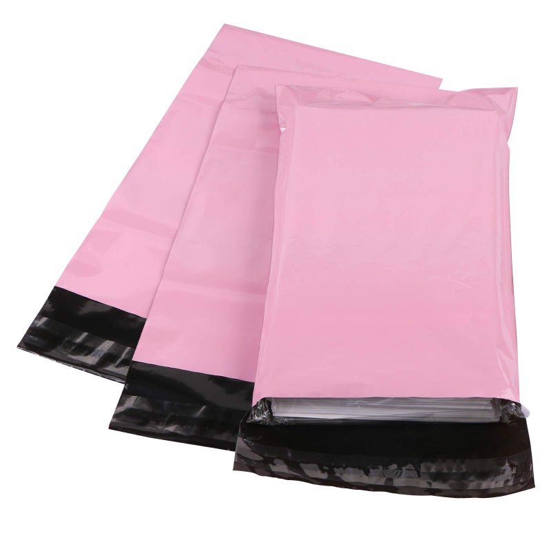 Teqooza 10 x 13.6 inch Pink Poly Mailer Envelopes Shipping Bags with Self Adhesive Strip, Waterproof and Tear-Proof Postal Bags, Pack of 30 - Image 3